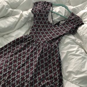 Skater shape open back dress